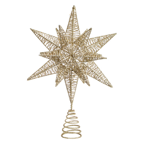 Illuminated tree-top star - Gold