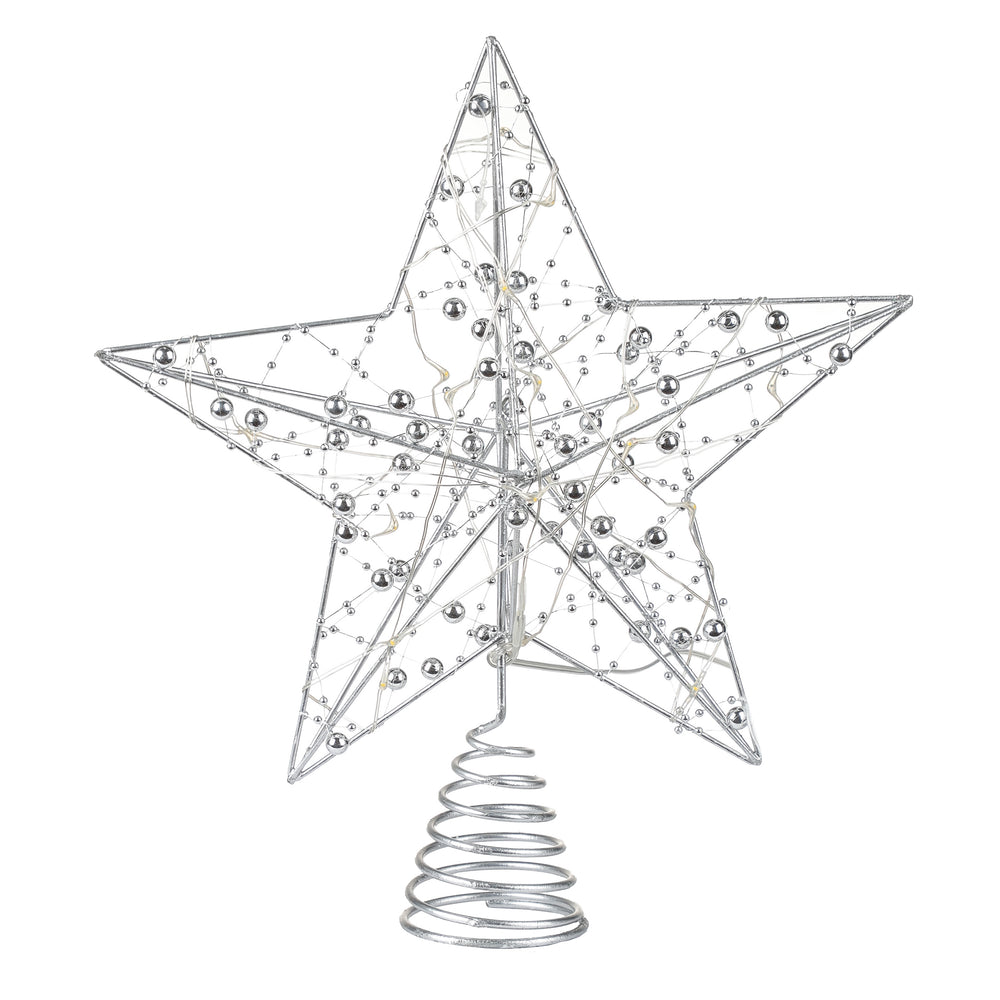 Illuminated tree-top star - Silver