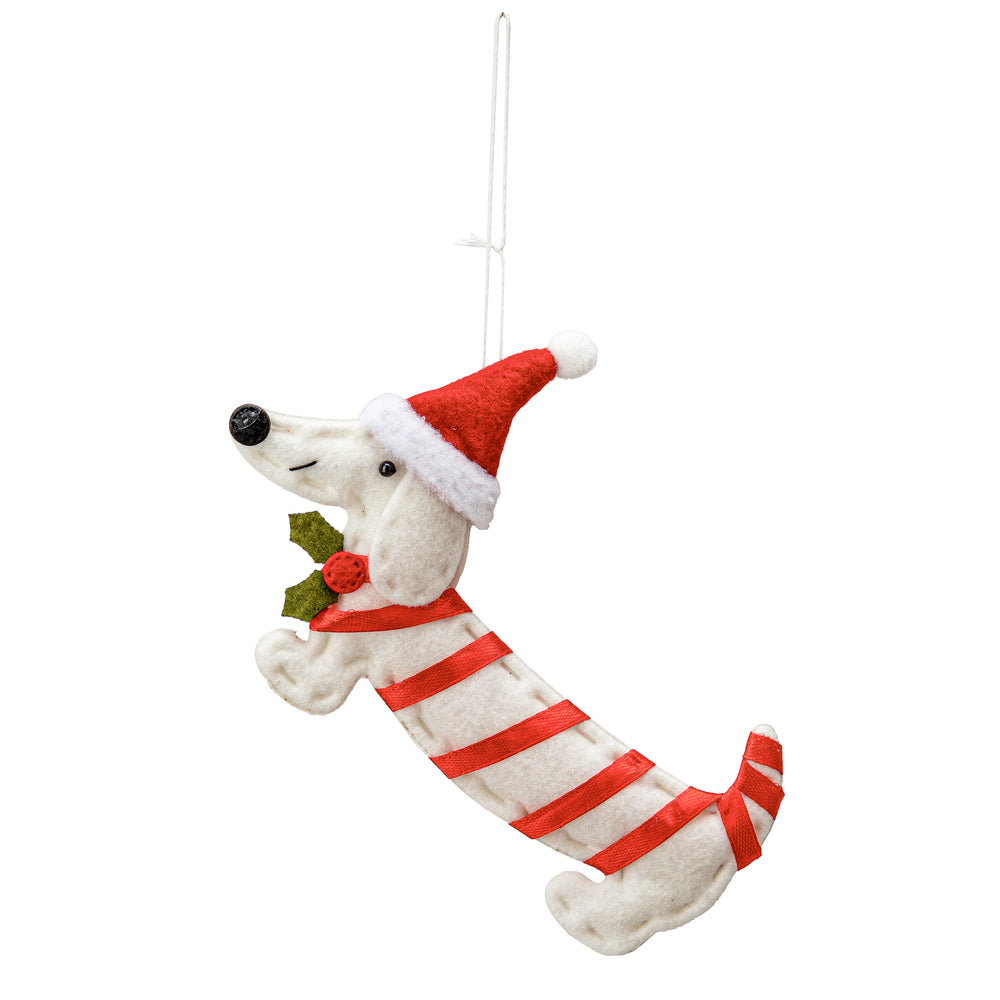 Dachshund ornament - Christmas cane