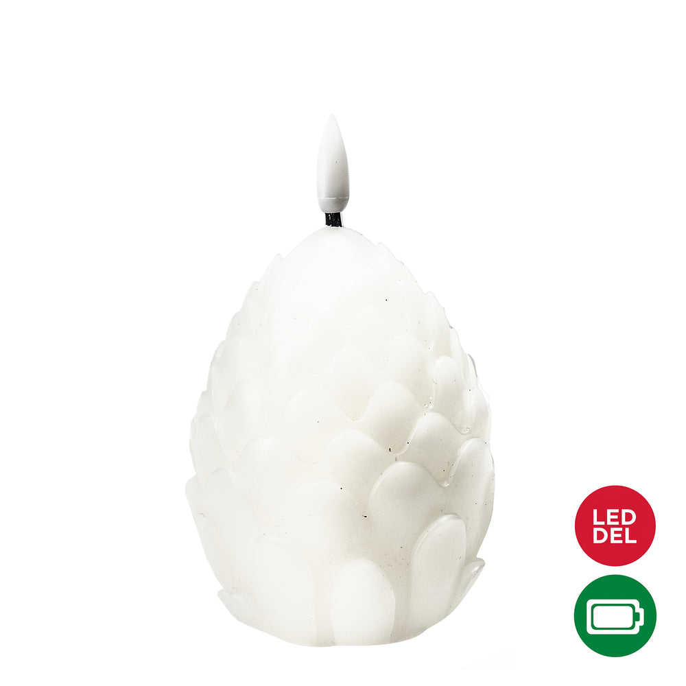 Pinecone LED pillar - White