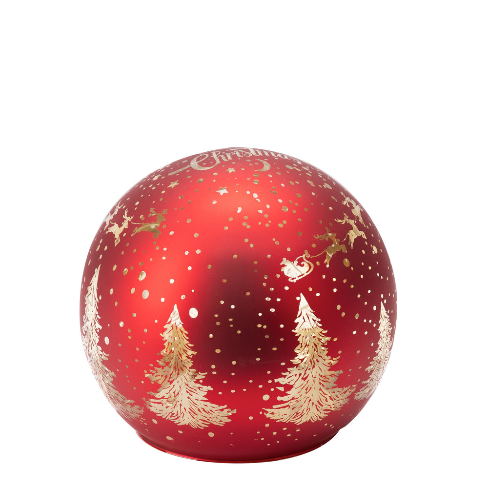 Illuminated snow globe - Red