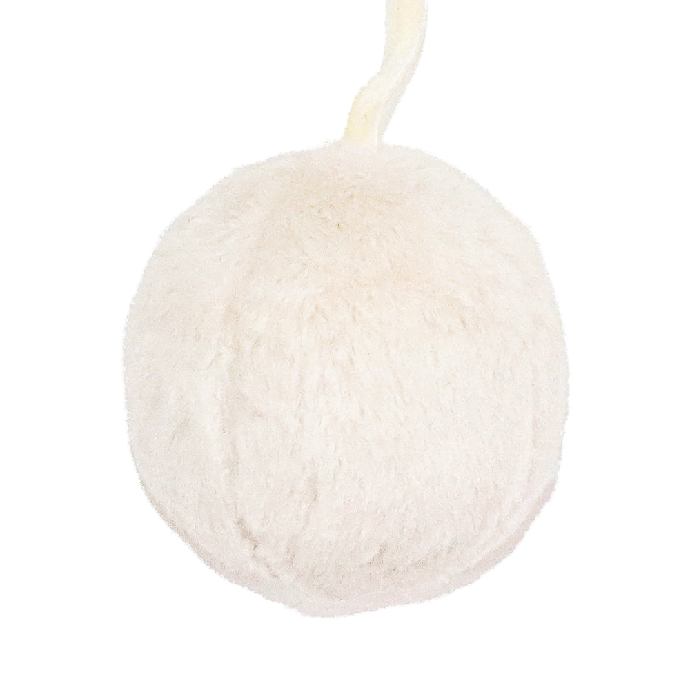 Faux Fur Christmas Ornament - Champagne