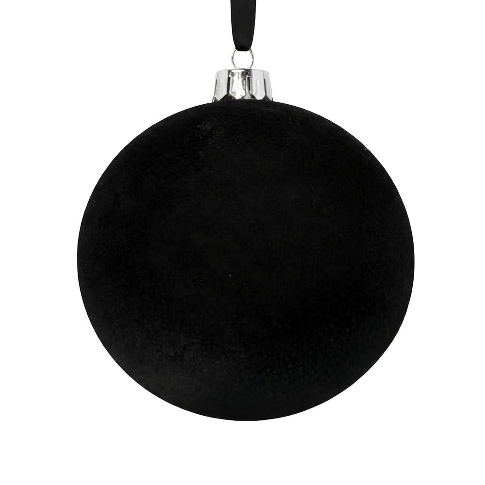 Boule de Noël en velours - Noire