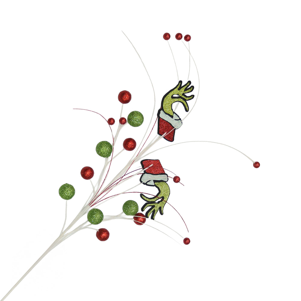 Decorative stem - Grinch & Christmas balls