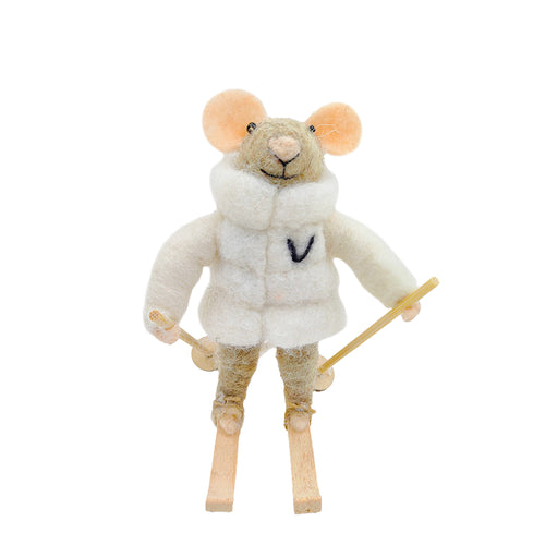 Ornament - Skiing mouse