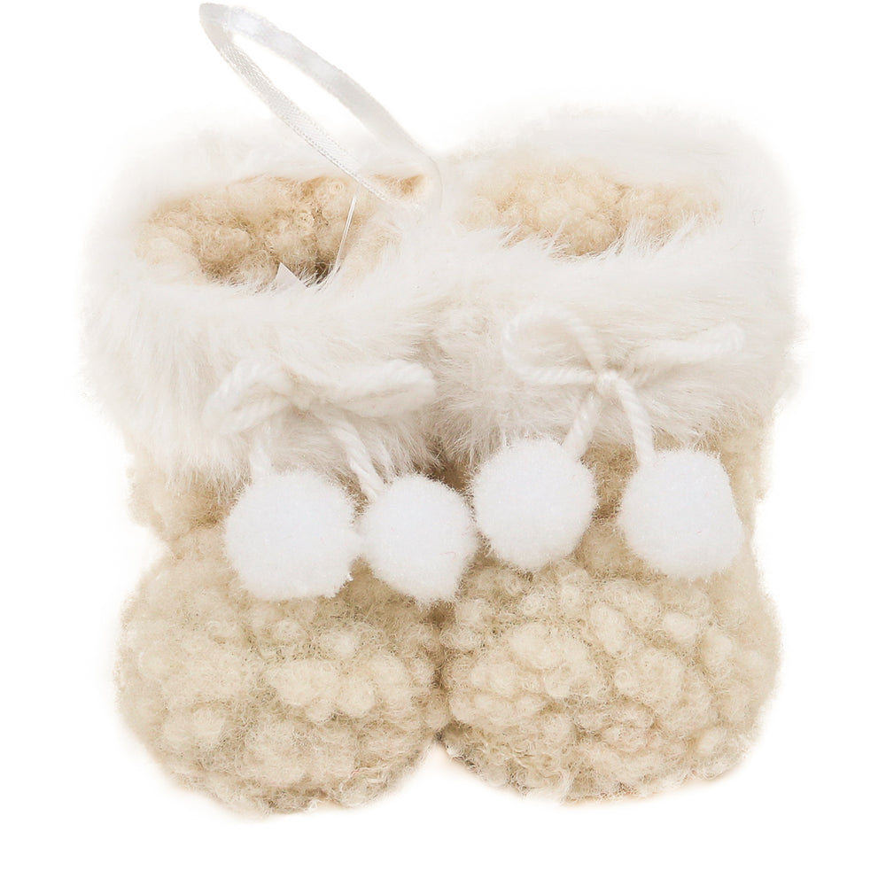 Ornement bottes de fourrure - Crème