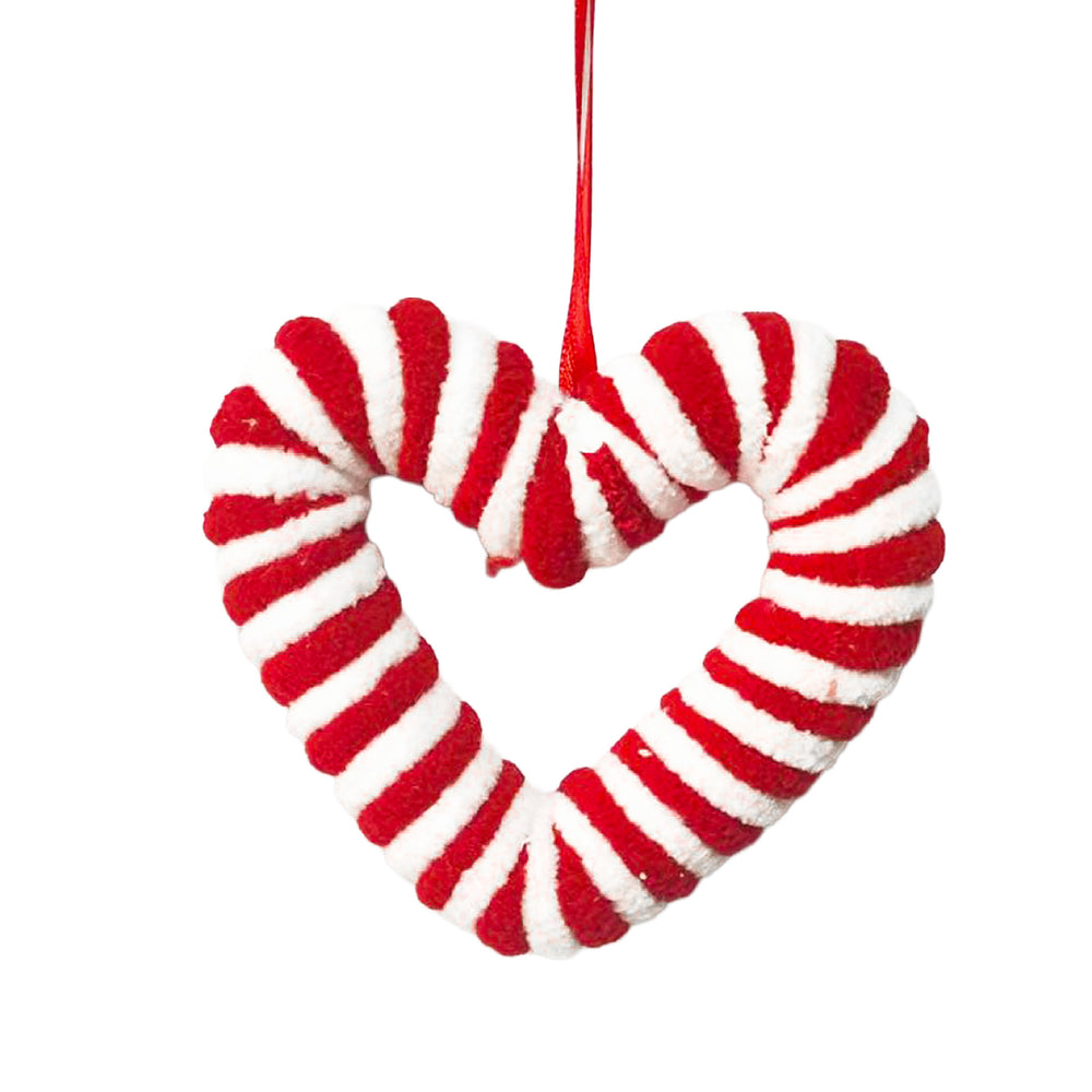 Ornament - Heart Candy Cane