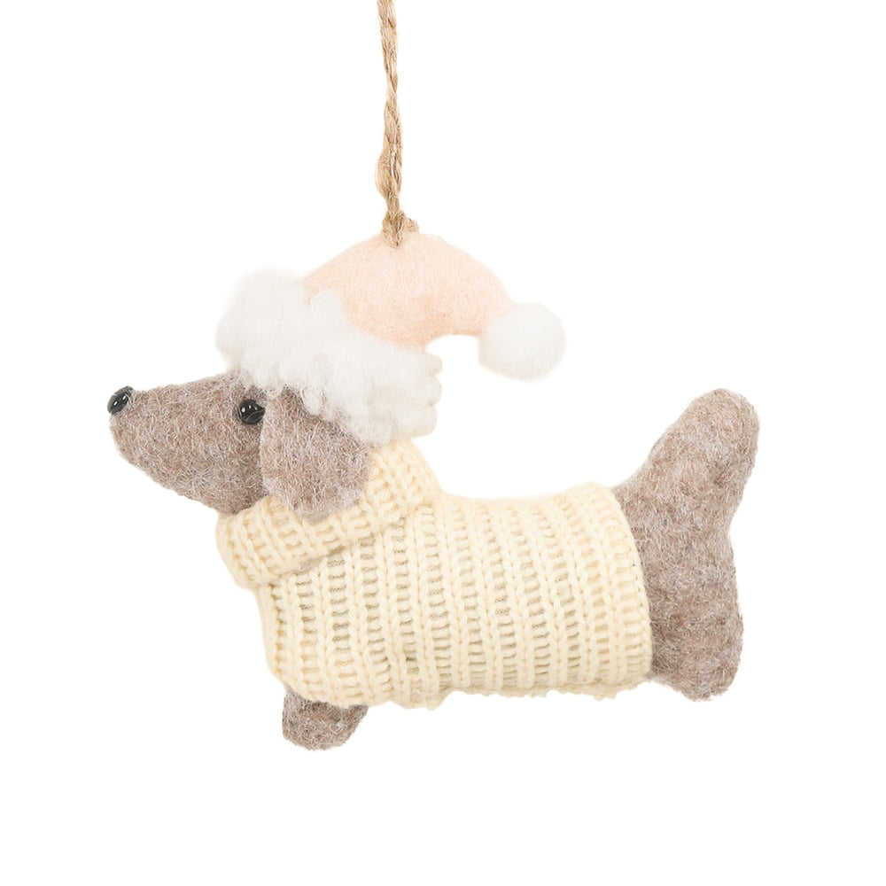 Ornament - Dachshund & White Sweater