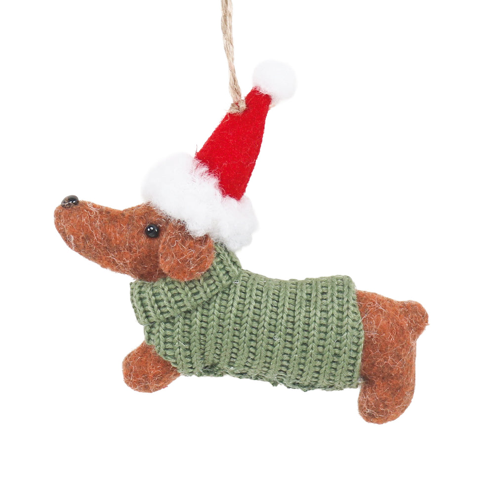 Ornament - Dachshund & Green Sweater