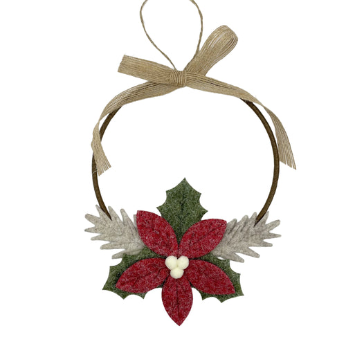 Ornement - Anneau avec poinsettia