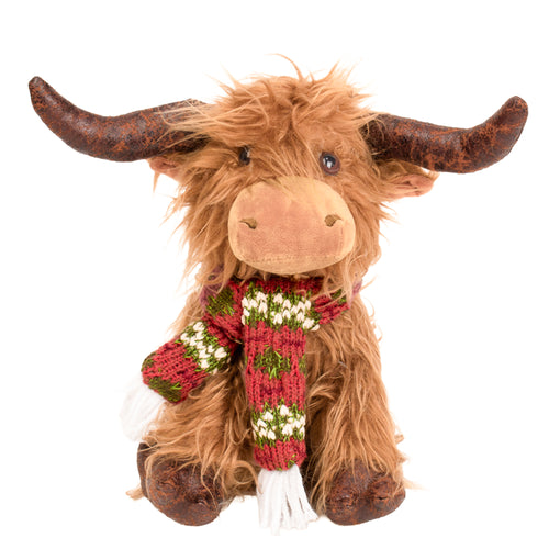 Peluche - Vache Highland avec foulard