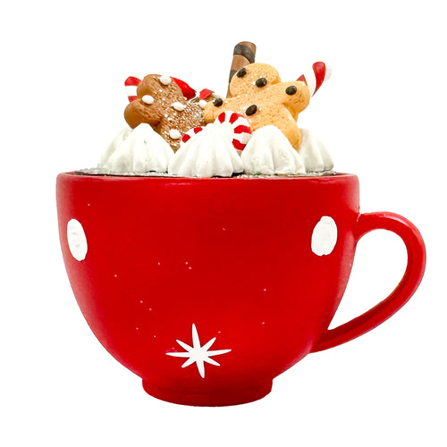 Ornement tasse rouge - Pain d'épice