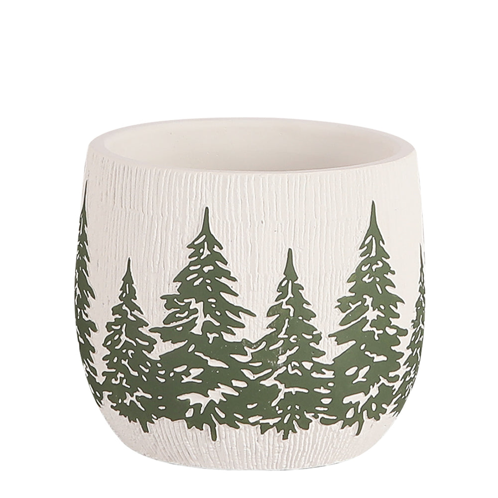 Cache-pot texturé - Sapins