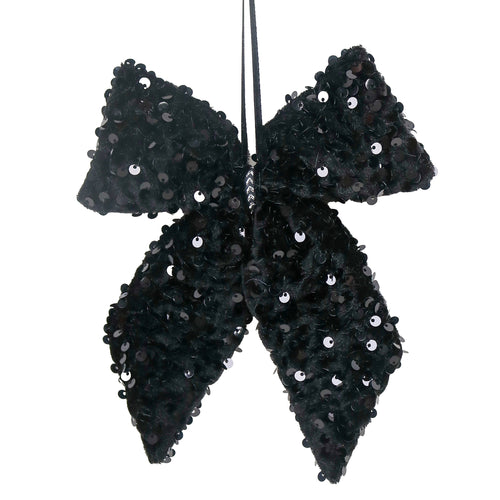 Ornement - Boucle noire à paillettes