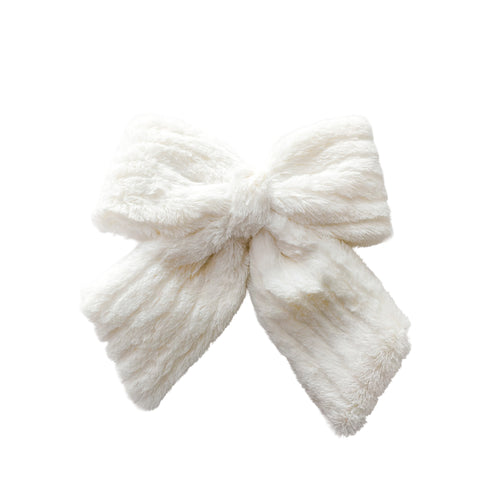 Boucle en peluche - Blanche (9")