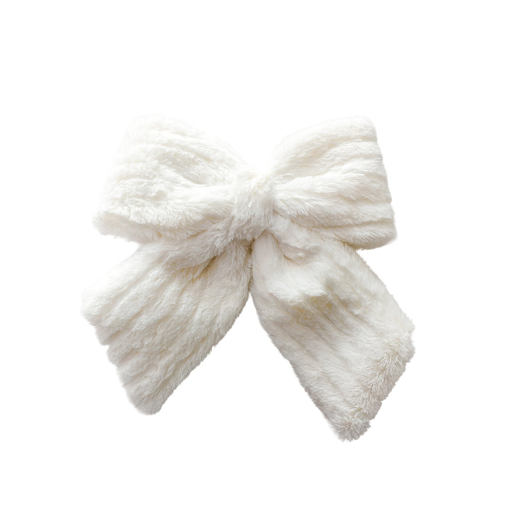Plush Bow - White (9")