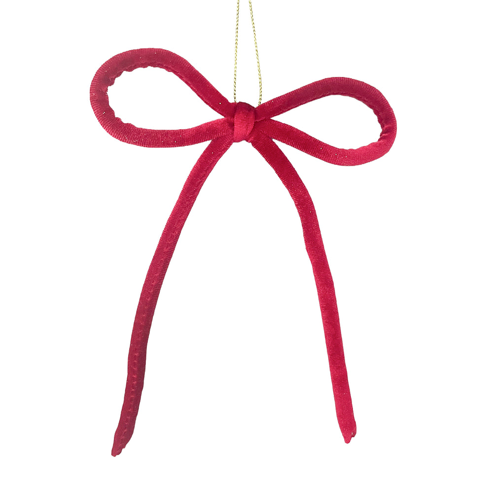 Ornement - Boucle en velours rouge