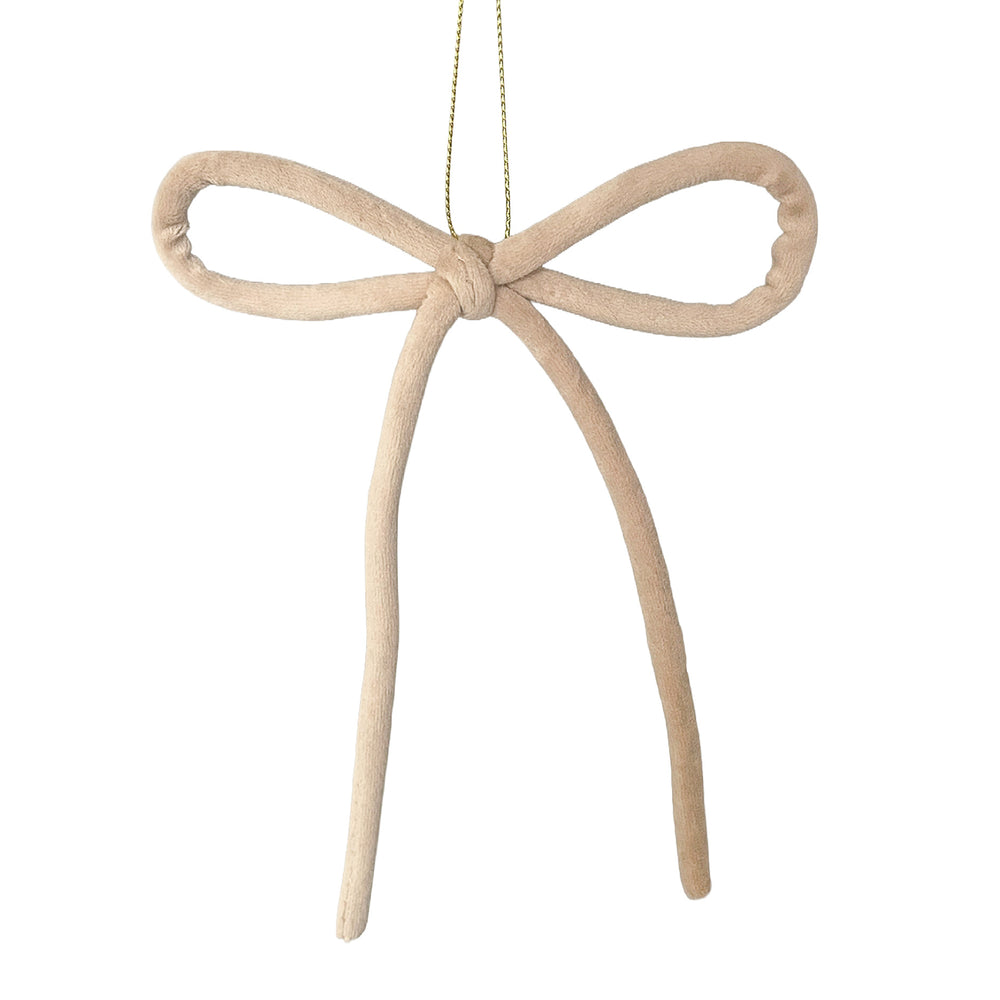 Ornament - Ivory Velvet Bow