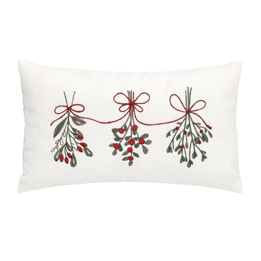 Rectangular Cushion - Hanging Mistletoe Leaves