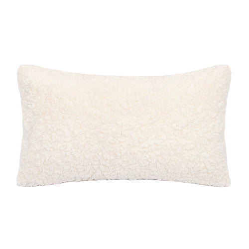 Coussin rectangle - Fausse fourrure blanc