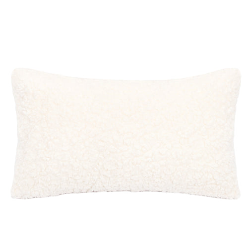Coussin rectangle - Fausse fourrure blanc