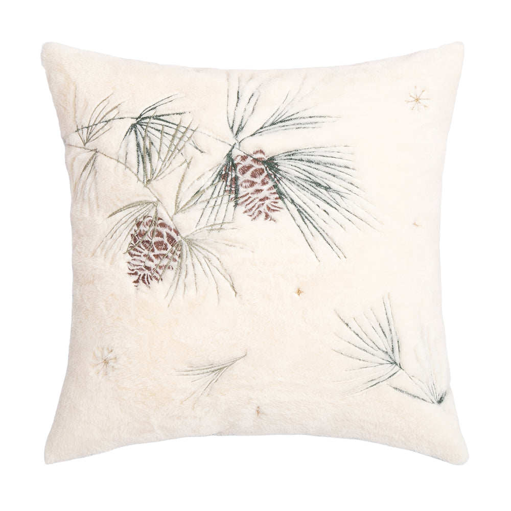 White Cushion - Pine Branches