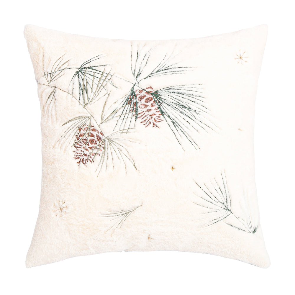 White Cushion - Pine Branches