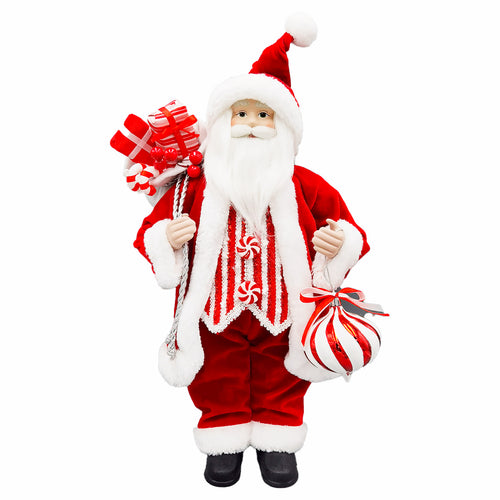 Santa Claus standing - Red and white with candies