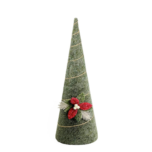 Sapin vert avec poinsettia - Moyen