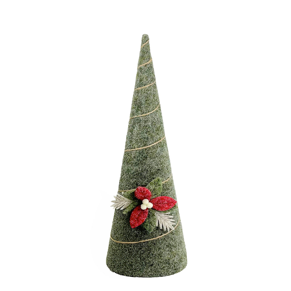 Sapin vert avec poinsettia - Moyen