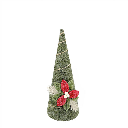Sapin vert avec poinsettia - Petit