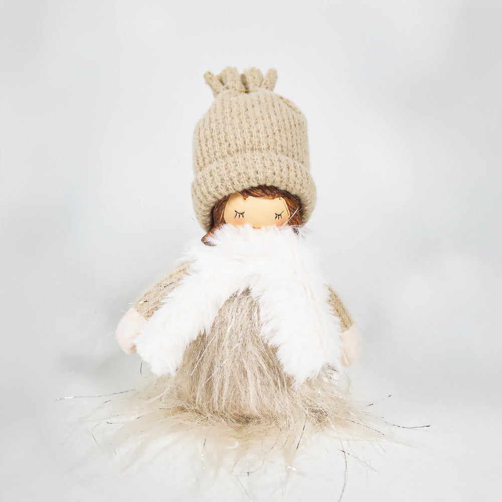 Figurine fillette en robe - Beige