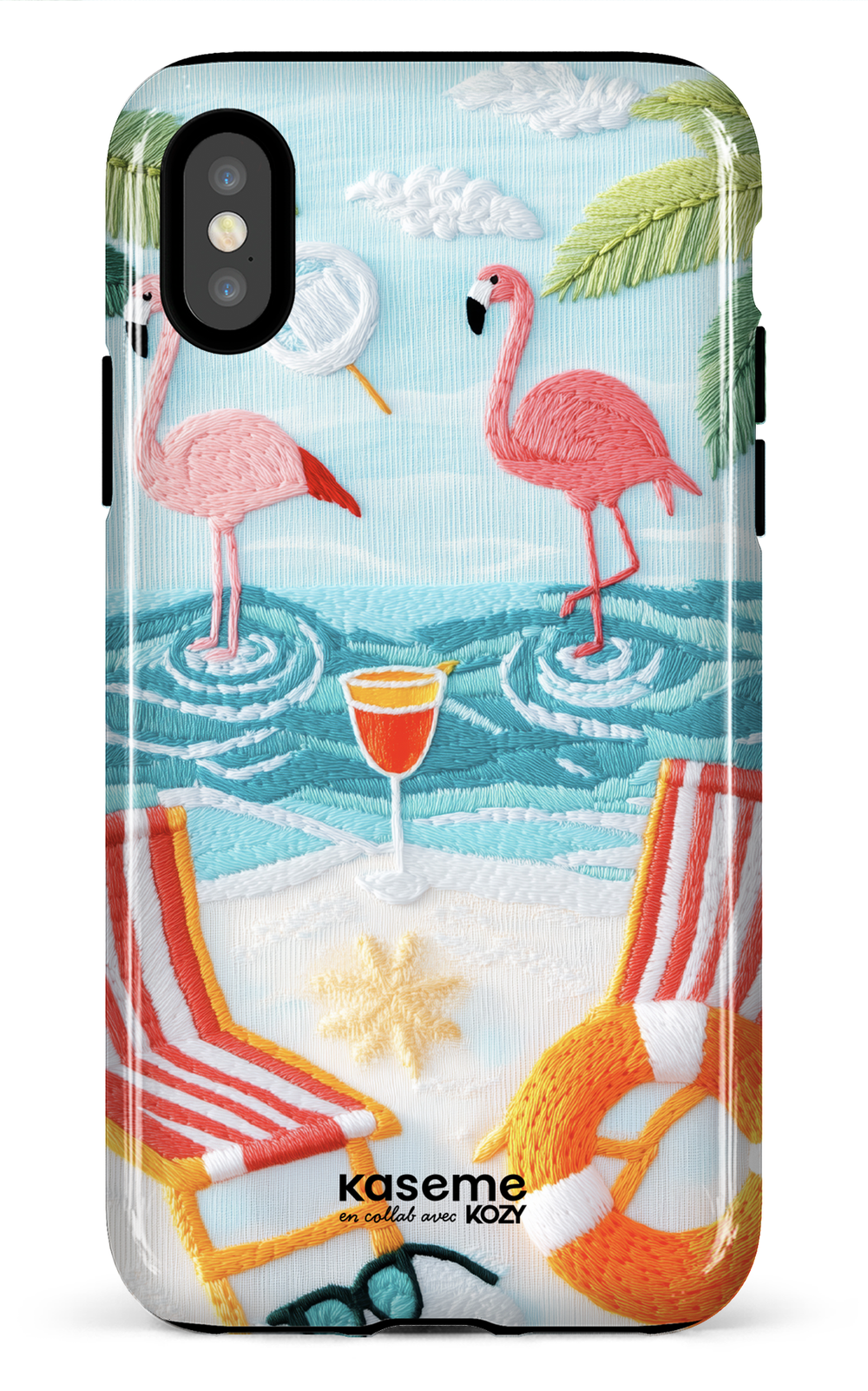 Étui impact pour cellulaire - Flamingo party