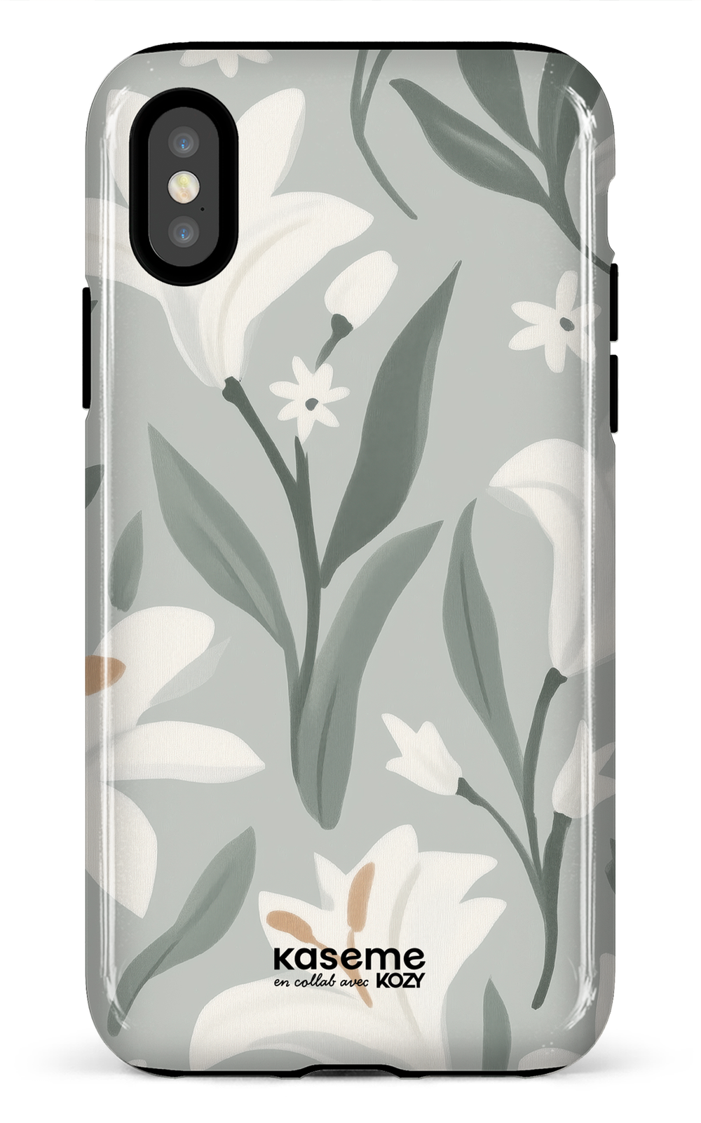 Étui impact pour cellulaire - La danse des lys sauge