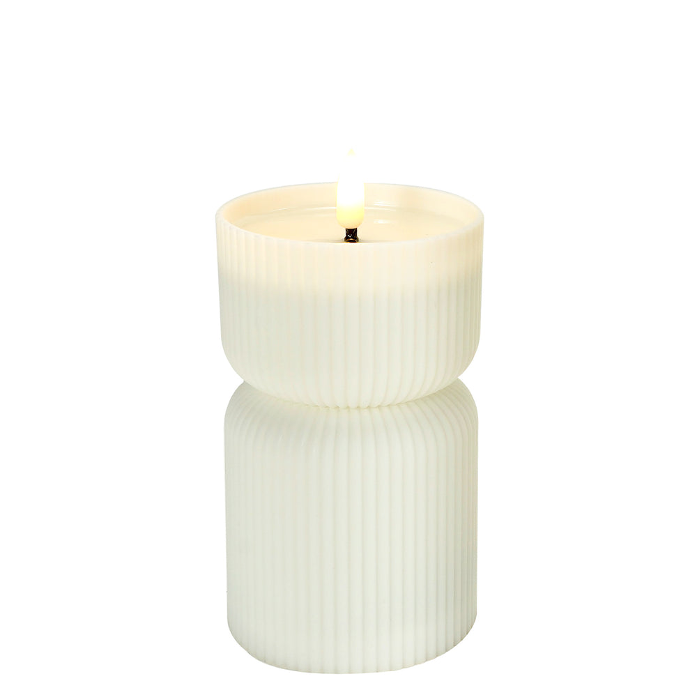 Pilier LED strié - Fausse flamme