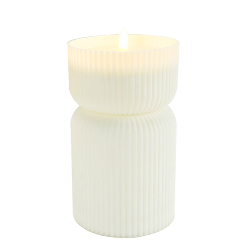 Pilier LED strié - Fausse flamme