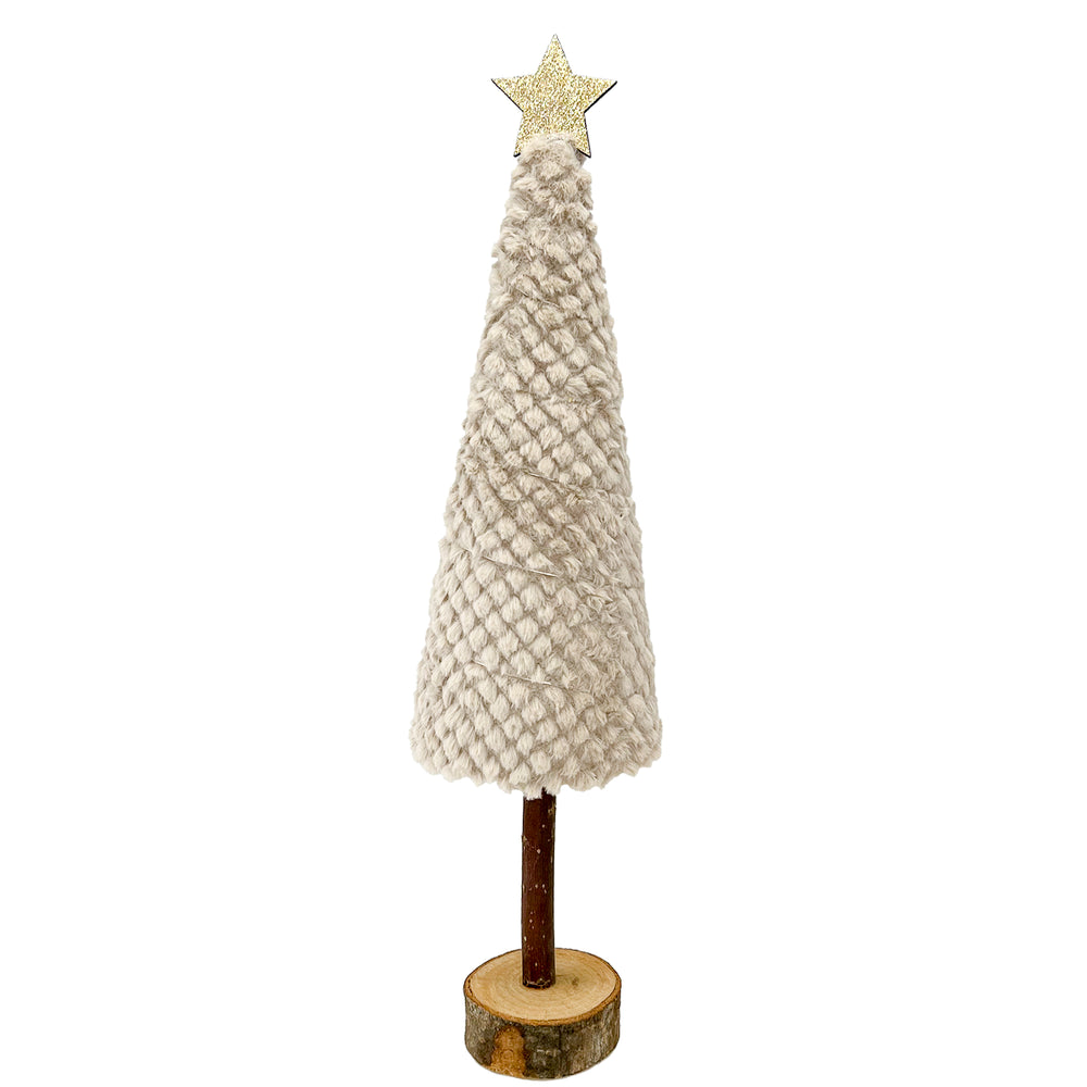 Illuminated golden plush tree - Large