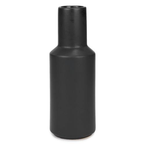 Vase noir - Forme de bouteille||Black vase - Bottle shape