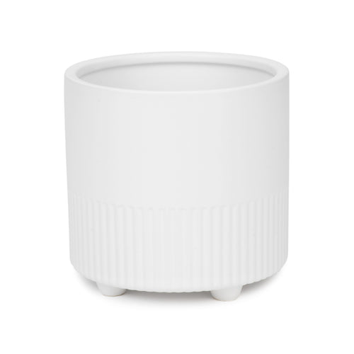 Standing white planter