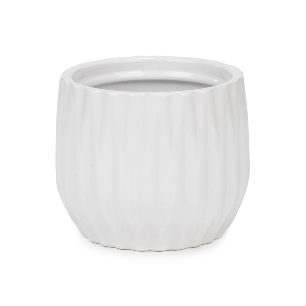 Pot blanc texturé||White textured pot