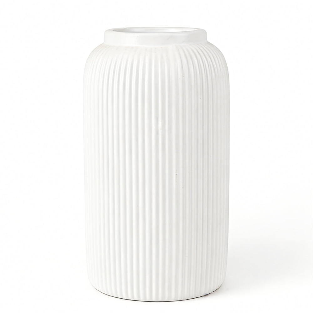 Large white vase - Ripple