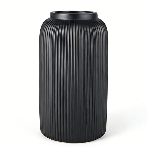 Large black vase - Ripple