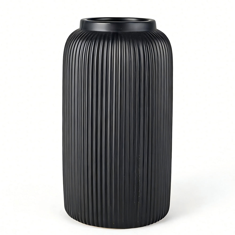 Large black vase - Ripple