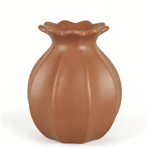 Vase orange brulé - Flora