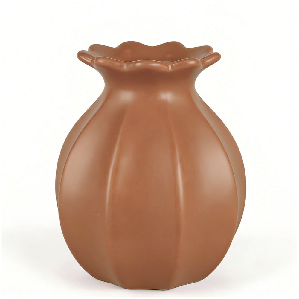 Vase orange brulé - Flora