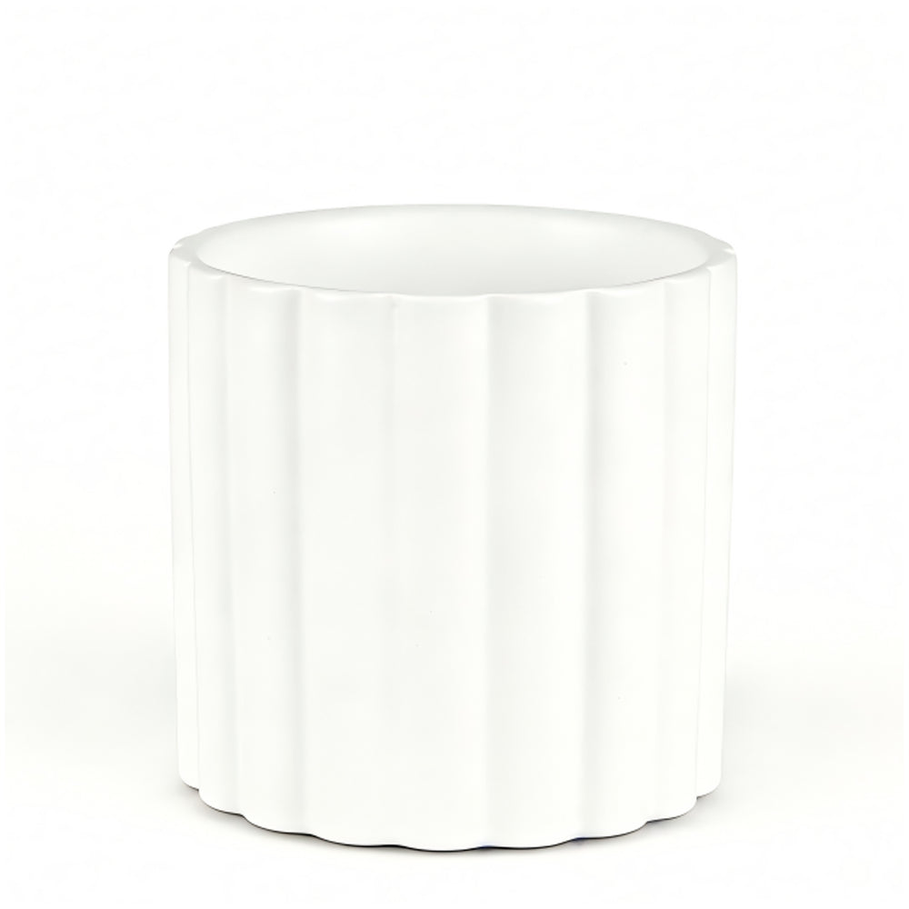 Cache-pot blanc - Curl