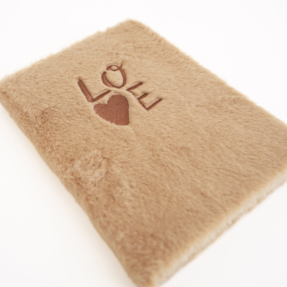 Faux fur notebook - Love