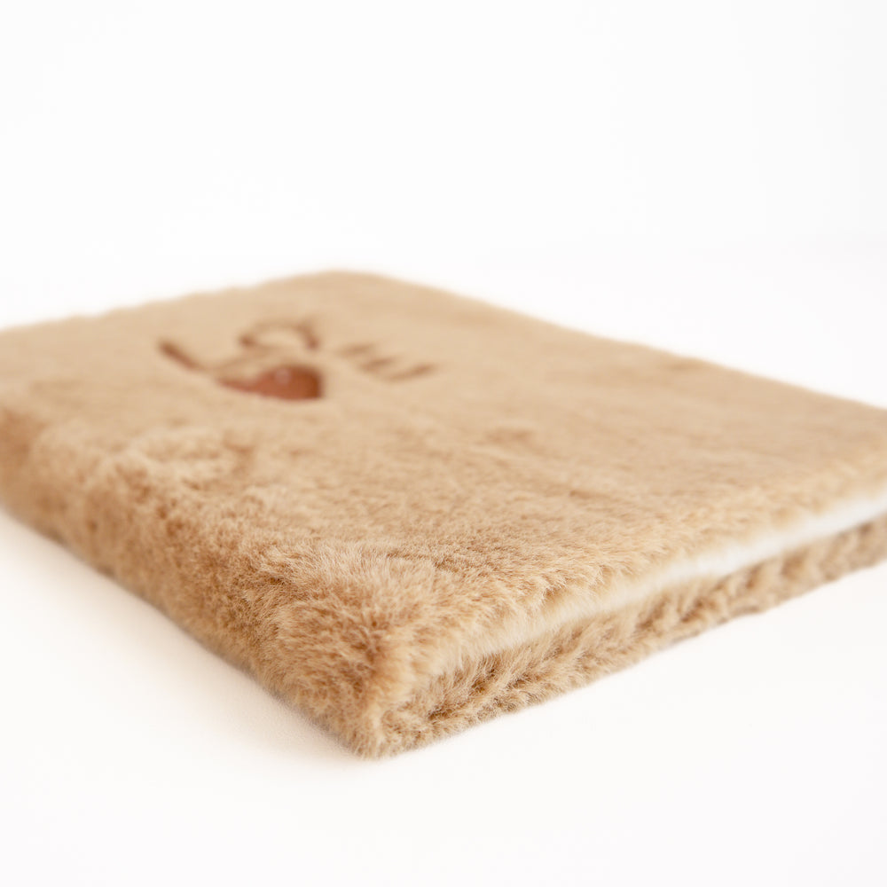 Faux fur notebook - Love