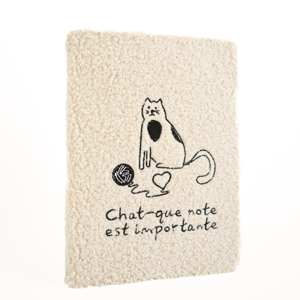 Bouclé wool notebook - Cat