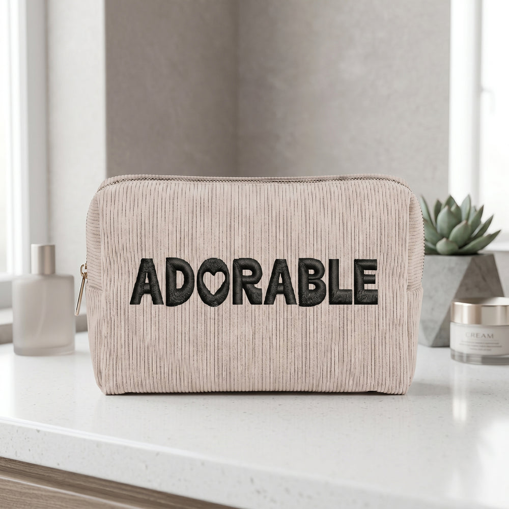 Corduroy-effect pouch - Adorable